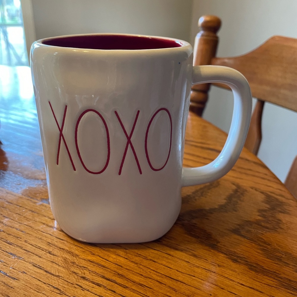 Rae Dunn, “XOXO” mug with red inside. Never used. Perfect Condition!